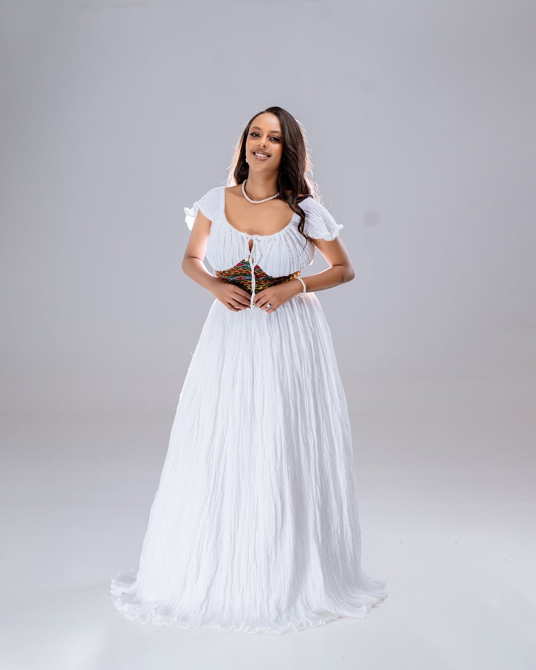 Blazing White Traditional Ethiopian Dress