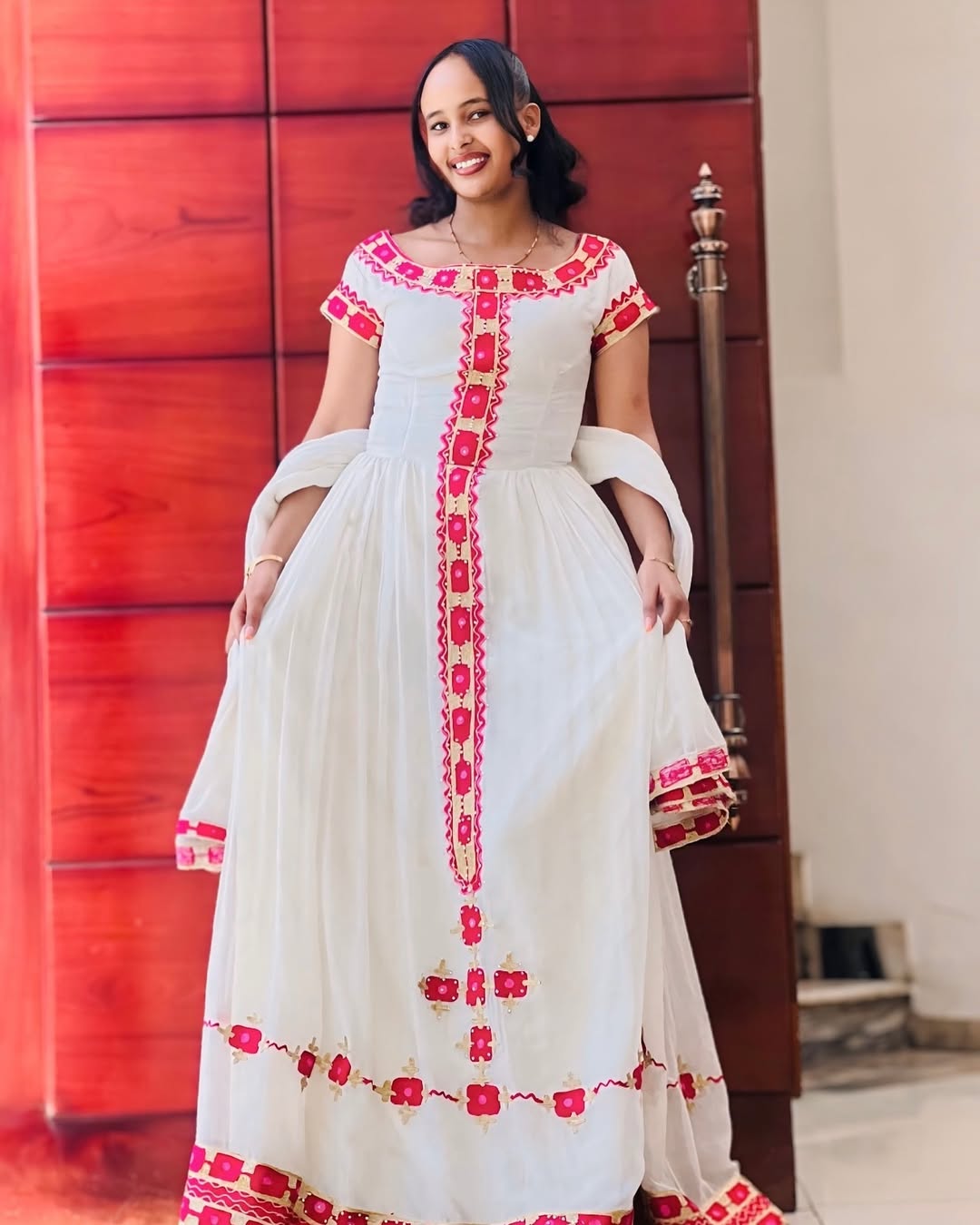 Sweet Pink Traditional Ethiopian Dress