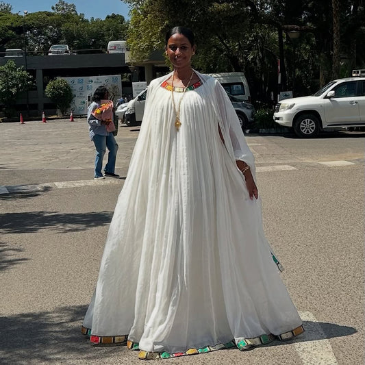 Beautiful Vintage White Habesha Dress