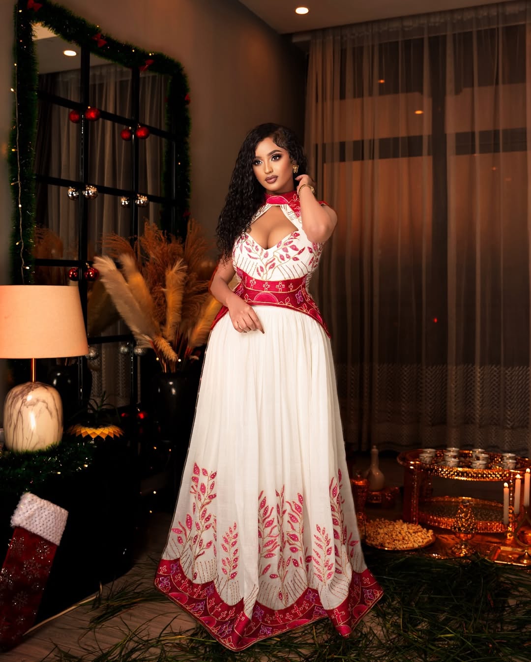 Red Habesha Kemis