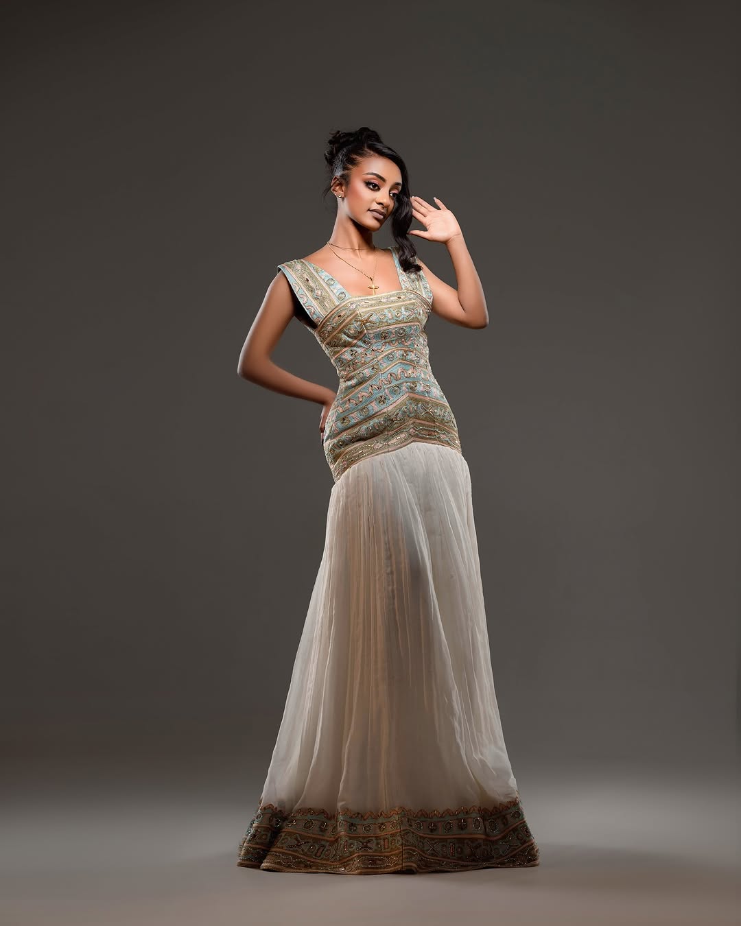 Classic Ethiopian Habesha Dress Mermaid Contoured Design Cultural Fashion