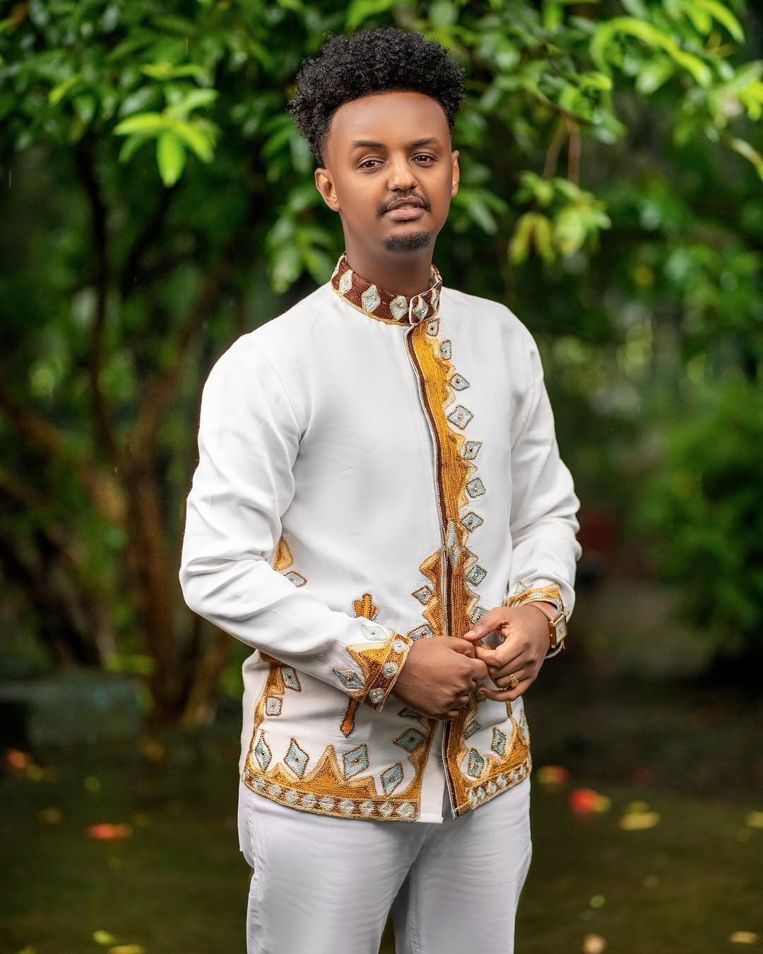 Ethiopia Polo Shirt Ethiopian Traditional Habesha Style LT15