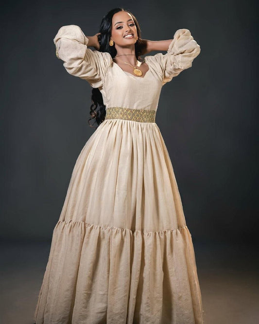 Simple Habesha Kemise Elegant Ethiopian Women's Style