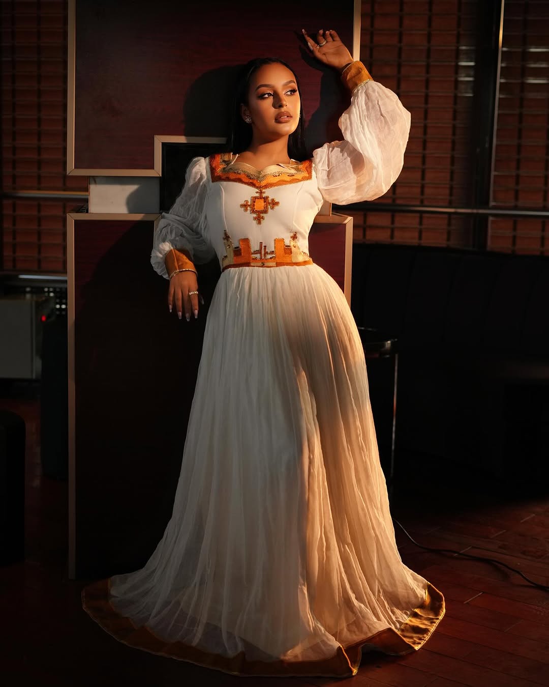 Simple Habesha Kemise Graceful Ethiopian Attire