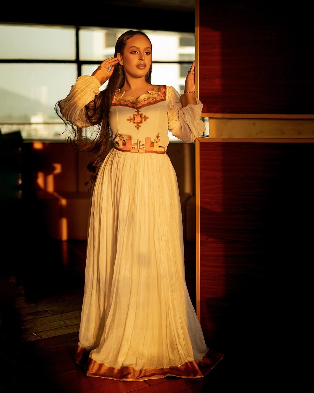 Simple Habesha Kemise Graceful Ethiopian Attire