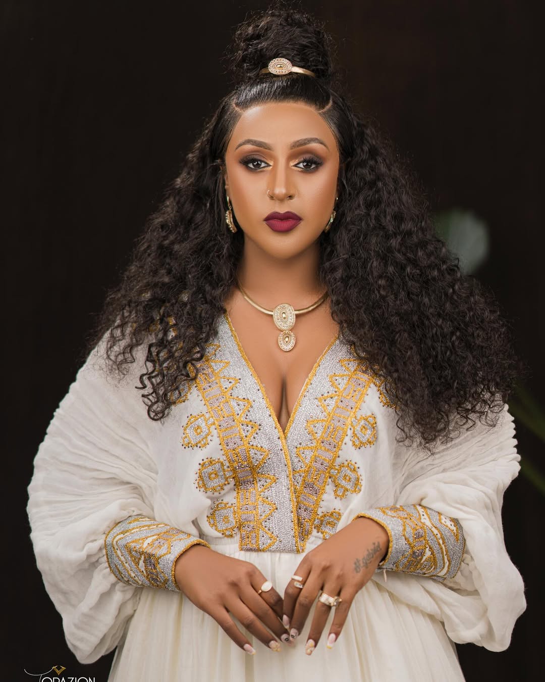 Elegant Habsha Dress With Ethiopian Design