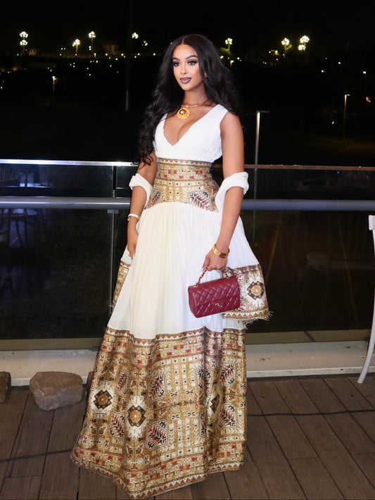 Luxury Habesha Cloth Fashion | Eritrean Dress Inspired Ethiopian Traditional Dress