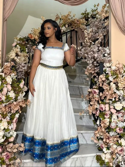 Authentic Ethiopian Clothing Elegant Habesha Cloth Fashion Eritrean Dress Inspired Style