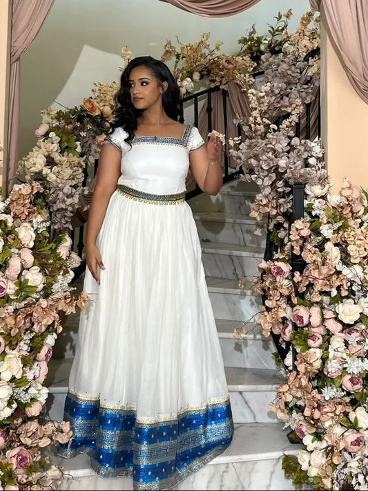 Authentic Ethiopian Clothing Elegant Habesha Cloth Fashion Eritrean Dress Inspired Style