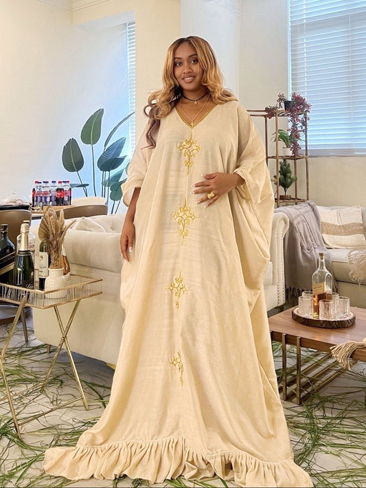 Cream Habesha Dress Simple Habesha Kemis Elegant Traditional Ethiopian Dress