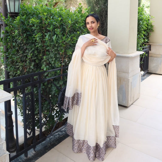 Traditional Ethiopian Clothing Refined Handwoven Ethiopian Dress with Cultural Beauty
