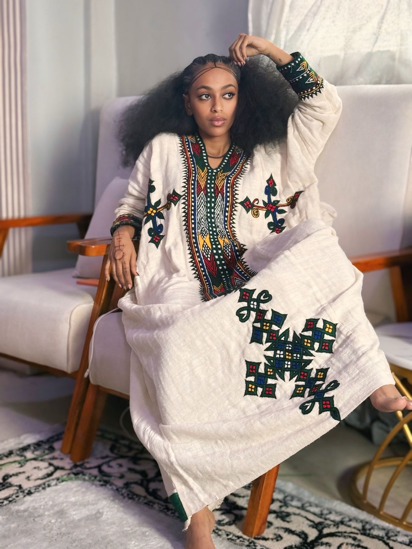 Multicolor Woven Habesha Dress Timeless Habesha Kemis