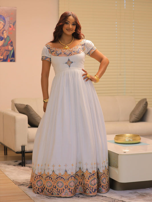 Elegant Ethiopian Wedding Habesha Dress Traditional Ethiopian Dress