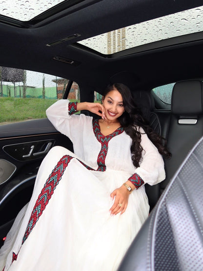 Long Sleeve Habesha Kemis Refined Traditional Weaving Habesha Dress Ethiopian Dress 845