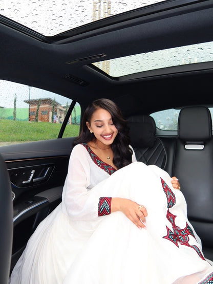 Long Sleeve Habesha Kemis Refined Traditional Weaving Habesha Dress Ethiopian Dress 845