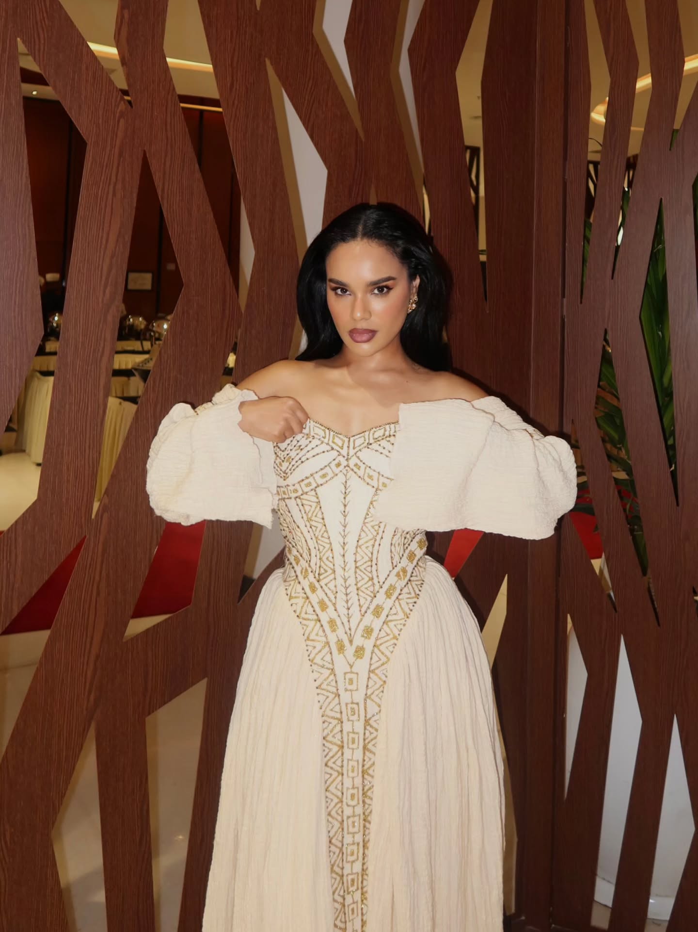 Majestic Ivory Habesha Kemis Golden Geometric Weaving Habesha Dress Regal Ethiopian Dress 847