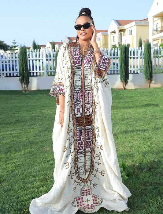 Kaftan Habesha Dress Traditional Ethiopian Clothing & Eritrean Dress