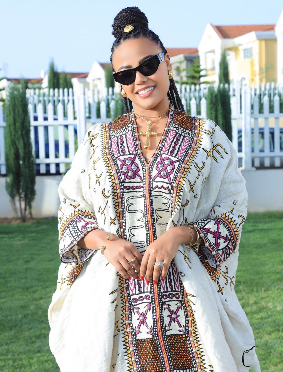 Regal Kaftan-Inspired Habesha Dress Intricate Multicolor Habesha Kemis  Ethiopian Clothing 850