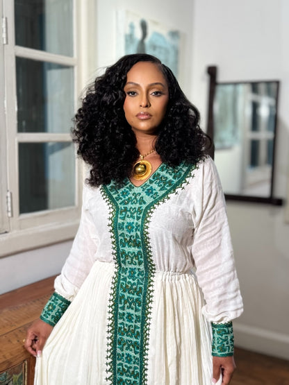 Traditional Ethiopian Clothing Charming Long Sleeve Habesha Dress Timeless Habesha Kemis 893