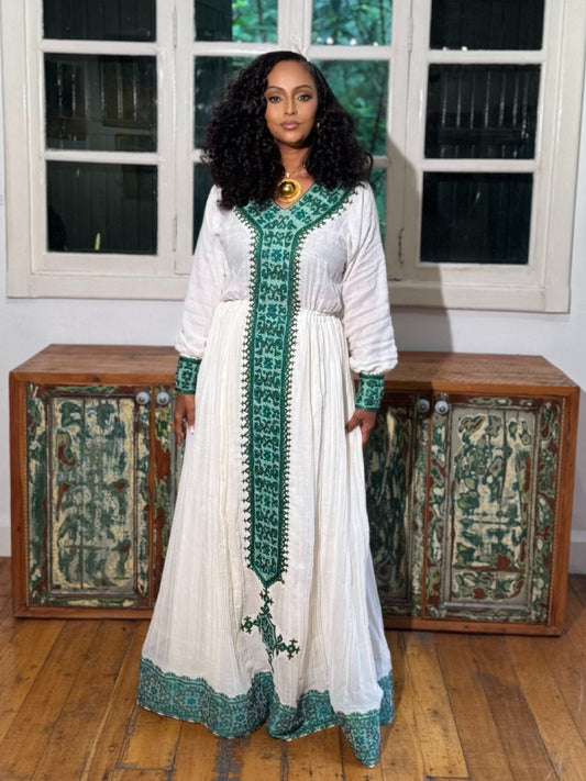 Traditional Ethiopian Clothing Charming Long Sleeve Habesha Dress