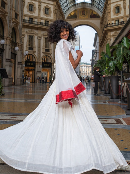 Elegant Sleeveless Habesha Dress Refined Habesha Kemis Minimalist Traditional Ethiopian Clothing 904