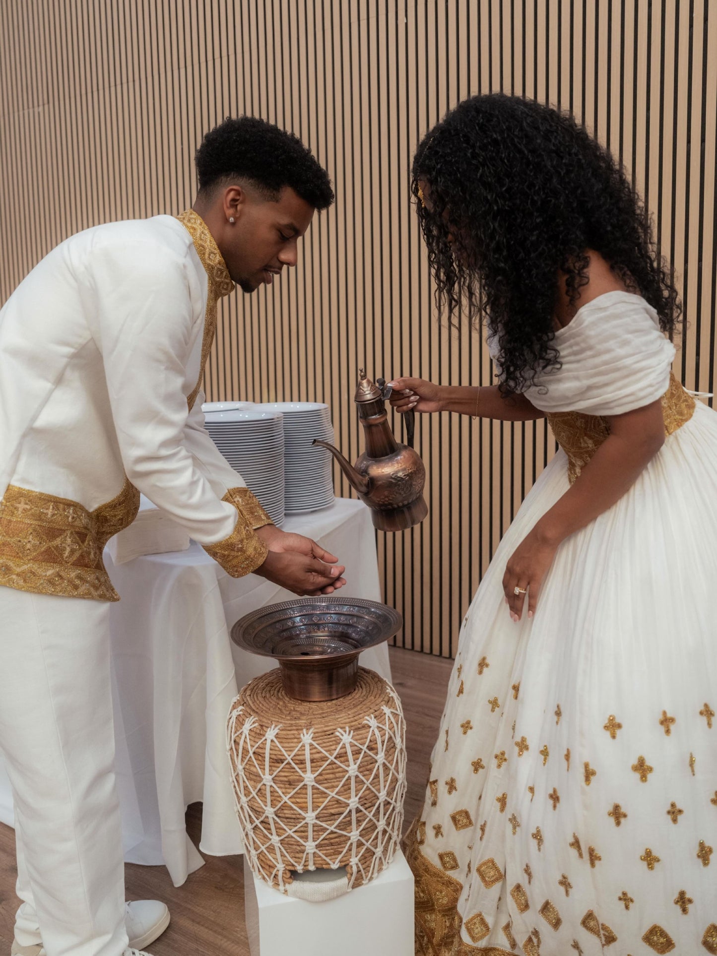 Royal Matching Habesha Couple Outfit Coordinated Ethiopian Traditional Wedding Attire Matching Set 915