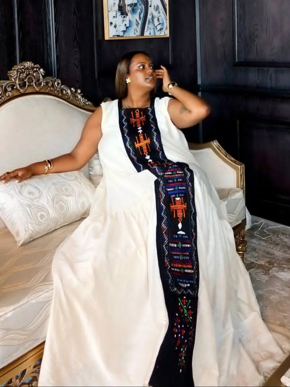 Sleeveless Habesha Kemis Timeless Ethiopian Traditional Dress