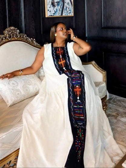 Sleeveless Habesha Kemis Timeless Ethiopian Traditional Dress