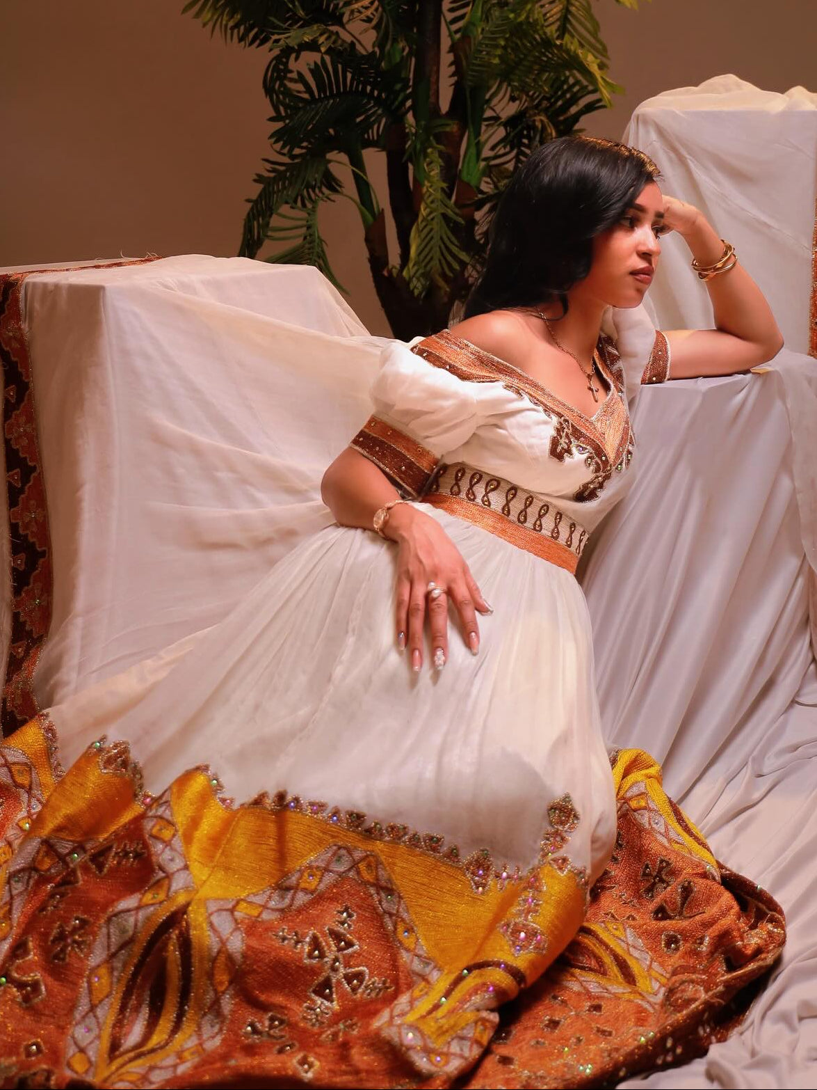 Golden Sunrise Ethiopian Heritage Dress Ethiopian Wedding Dress Traditional Ethiopian Dress