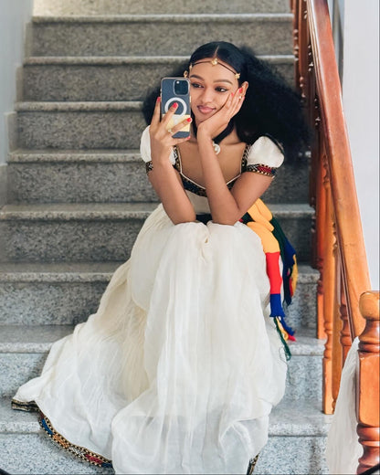 Royal Selam Habesha Dress Ethiopian Traditional Dress Habesha Kemis Online