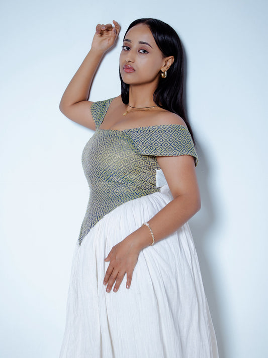 Sage Corset Habesha Kemis for Women 