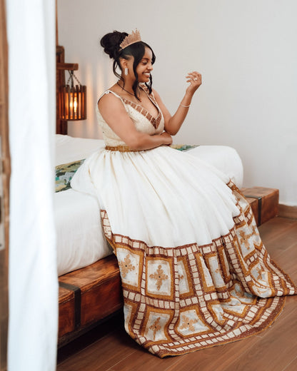 Luxury Ethiopian Clothing for Brides Authentic Traditional Ethiopian Wedding Dress Collection 973