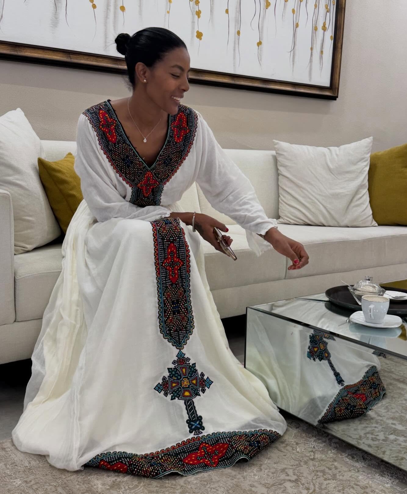 Habesha Traditional Dress Ethiopian Dress Elegant Eritrean Dress