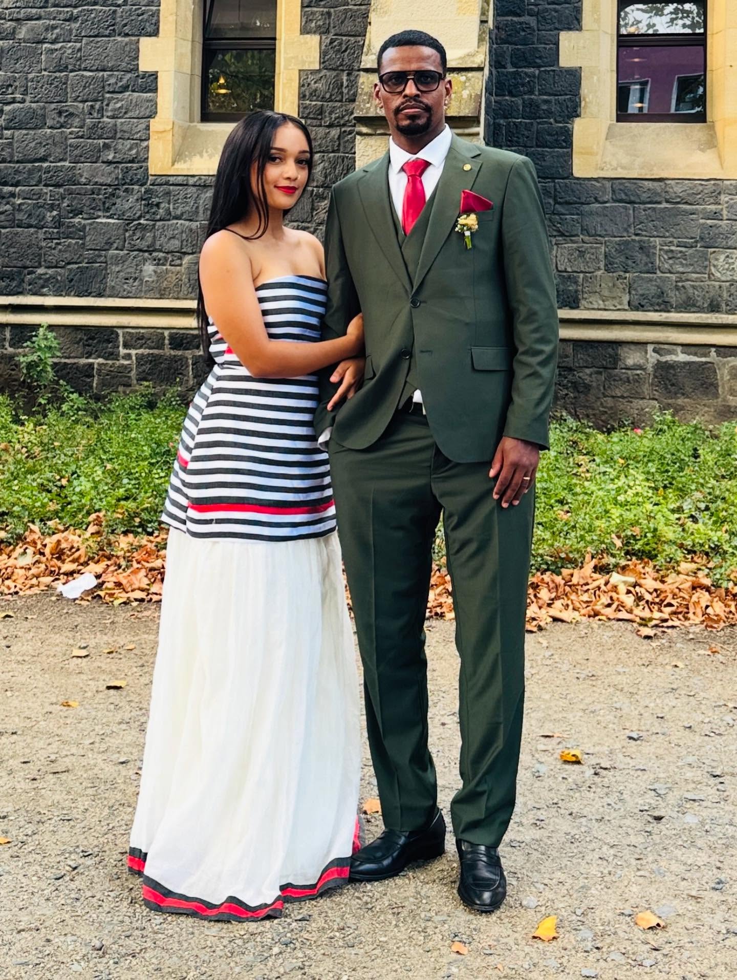 Oromo Traditional Dress Black & White with Flowing White Skirt Oromo Dress Graceful  Oromo Kemis 114