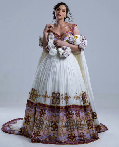 Ethiopian Wedding Dress Traditional Habesha Kemis & Elegant Ethiopian Clothing 115