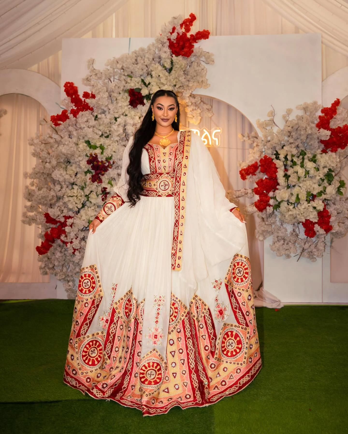 Royal Habesha Dress Elegant Ethiopian Traditional Clothing for Women Ethiopian Habesha Kemis For Wedding 121