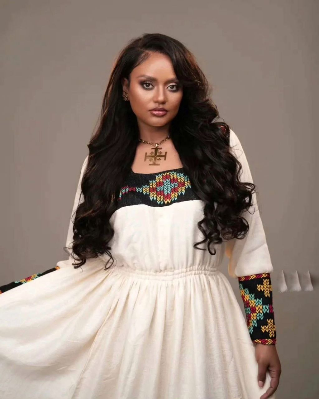 Beautiful Habesha Dress Handwoven Ethiopian Traditional Clothing Timeless Habesha Kemis For Festive 123