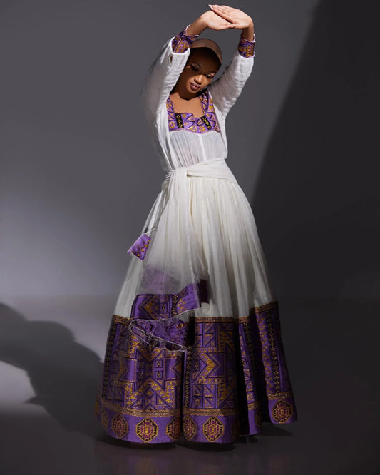 Royal Traditional Ethiopian Dress – Elegant Ethiopian & Eritrean Clothing