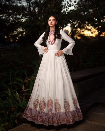 Stunning Ethiopian Wedding Dress Embroidered Traditional Habesha Dress Perfect Habesha Kemis For Weddings 140