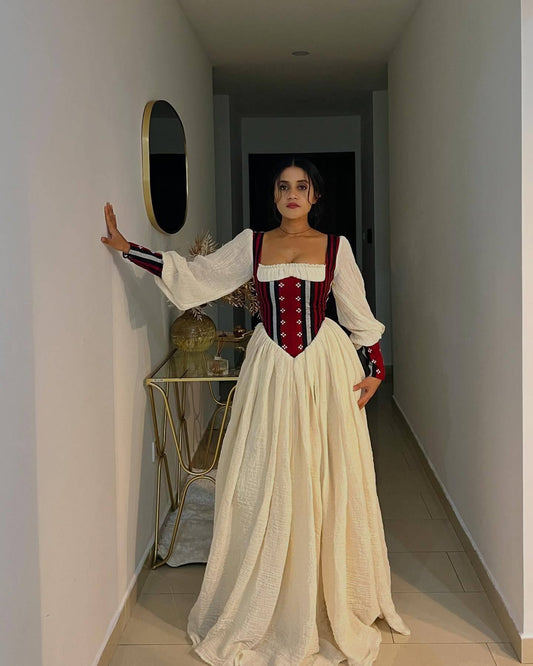  Habesha Traditional Dress with Corset-Inspired Bodice