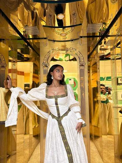 Royal Habesha Traditional Dress Elegant Ethiopian Habesha Kemis Graceful Habesha Dress 159