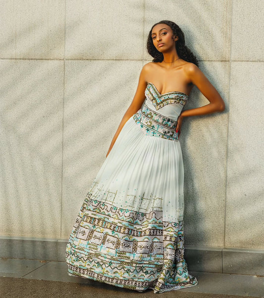 Elegant Ethiopian Wedding Dress – Luxury Traditional Ethiopian Dress & Habesha Gown