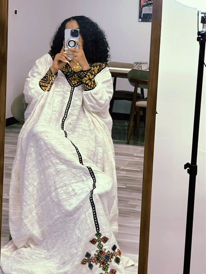Luxury Habesha Kemis Handcrafted Traditional Ethiopian Dress