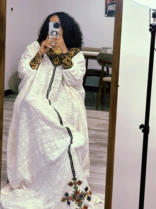 Luxury Habesha Kemis Handcrafted Traditional Ethiopian Dress