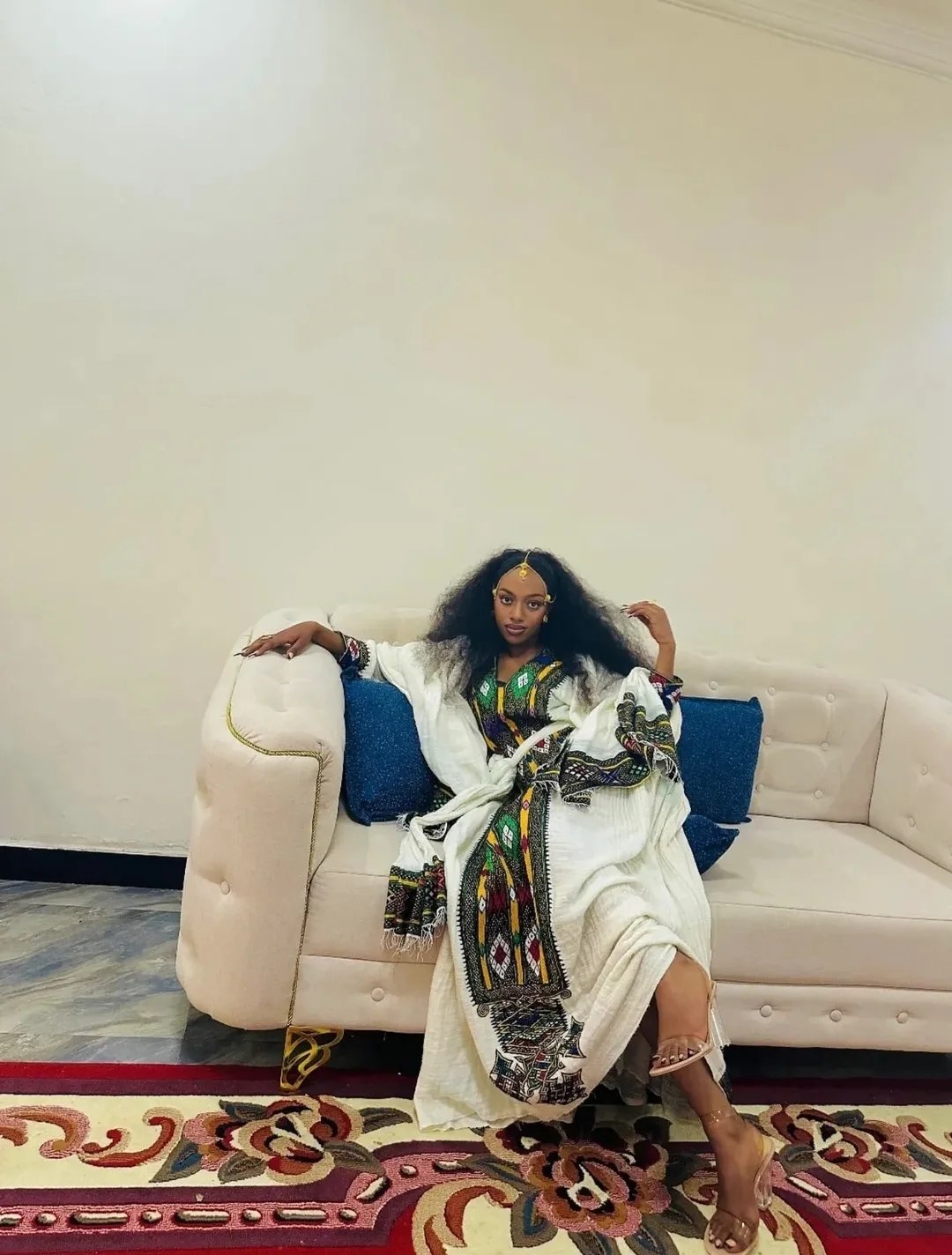 Authentic Ethiopian Traditional Clothing Style Handmade Habesha Dress Graceful Habesha Kemis For Festive 209