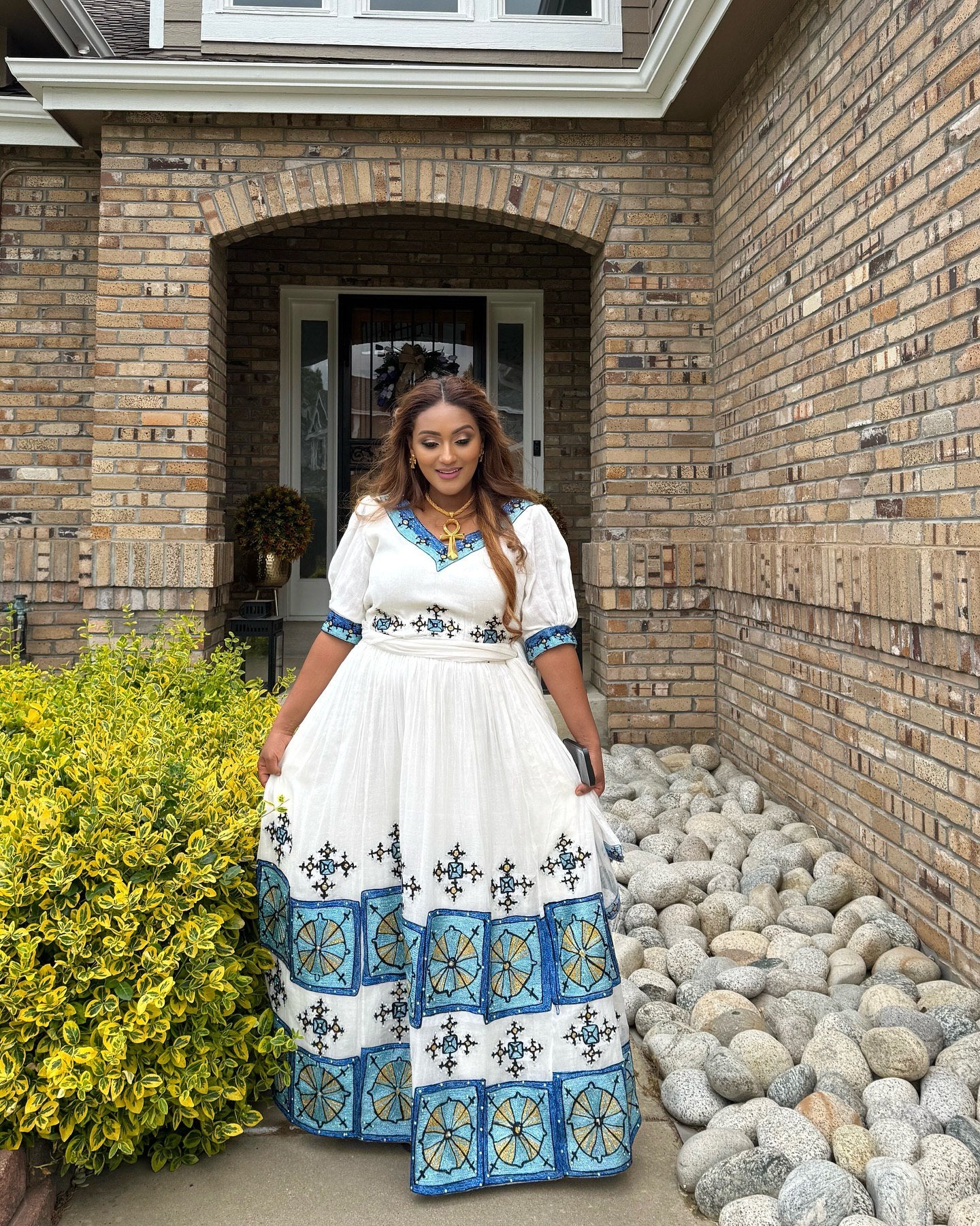 Classic Ethiopian Traditional Dress Habesha Wedding Dress & Traditional Ethiopian Clothing