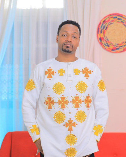 Men’s Habesha Outfit Authentic Ethiopian Cultural Clothing  Eritrean Traditional Men's Wear 238