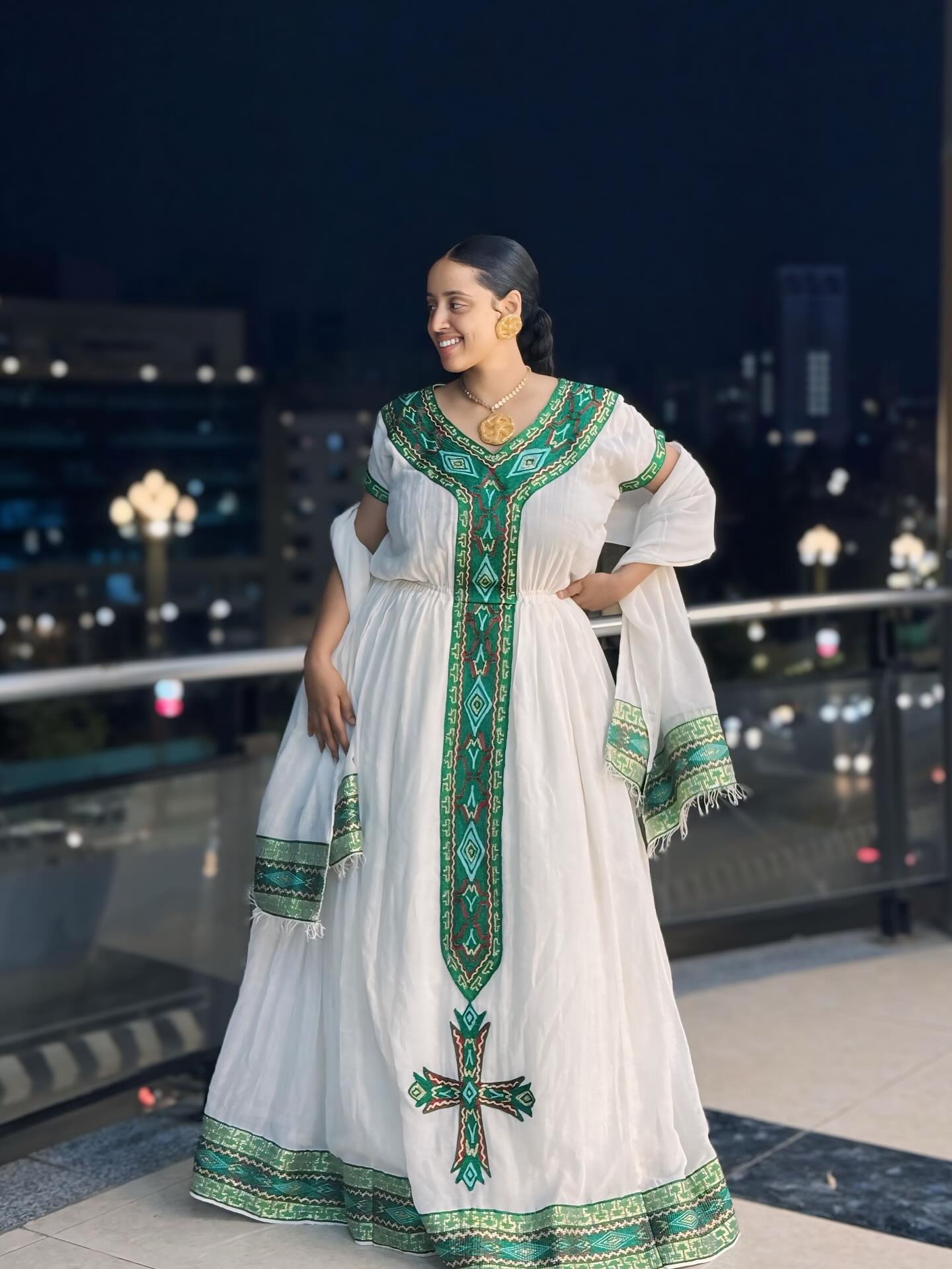 Elegant Habesha Dress Authentic Ethiopian Dress Traditional Habesha Kemis