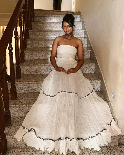 Habesha Dress Strapless Ethiopian Clothing for Special Events