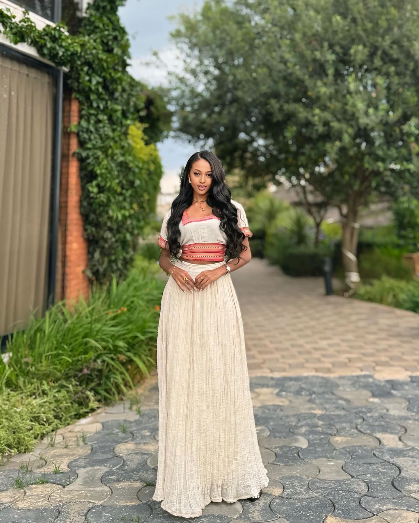 Short Sleeve Habesha Dress Stylish Traditional Ethiopian Clothing